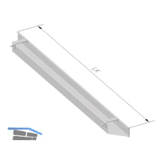 Kabelkanal V60 1600 mm Stahl grau matt