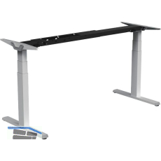 Tischgestell EVO Basic, elektrisch verstellbar, Breite 1200 - 1800 mm, alufarbig