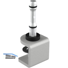 Befestigungsklammer Akustikpaneel Mira board, Stahl wei�aluminium, RAL 9006