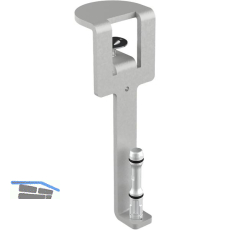 Befestigungsklammer Akustikpaneel Mira organizer, Stahl wei�aluminium, RAL 9006