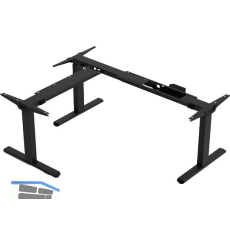 Tischgestell EVO Memory, 90� Winkelanwendung, elektrisch verstellbar, schwarz