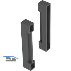 Doppelrelinghalter f�r BLUM AMBIA-LINE Kunststoff Oriongrau matt