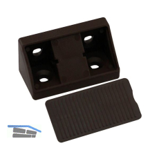 Schrankverbinder Universal, 21 x 21 x 44 mm, Kunststoff dunkelbraun