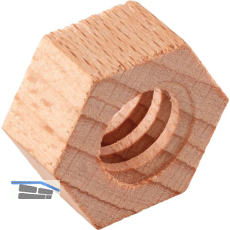 JOWE 6-Kant Mutter 24x12mm, Gewinde 15mm