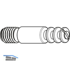 Einfachbolzen, M8x11, L�nge 39 mm, Zamak vernickelt