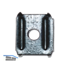 R�ckwand-Halteplatte, 17 x 16 x 1 mm, Stahl blank