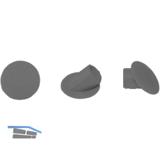 LAMELLO Clamex Abdeckkappen 45�, Kunststoff RAL 7022 umbragrau, VPE 100