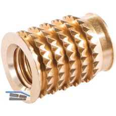 LAMELLO Cabineo Muffe M6 Messing L�nge 12,3 mm 500 Stk.