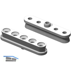 KEILVERBINDER Langh�lse mit Zentrierstift, Kunststoff wei�