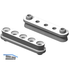 KEILVERBINDER Langh�lse mit 2 Zentrierstiften, Kunststoff wei�