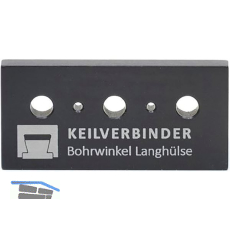 KEILVERBINDER Bohrwinkel f�r Langh�lsen, 19mm, Aluminium schwarz eloxiert