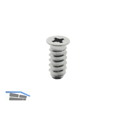 Systemschraube Senkkopf 6,0x10 mm, PZ, Stahl vernickelt