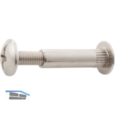 Verbindungsschraube - M6, Kreuzschlitz, �8, Holzst�rke 35-40, Zink vernickelt