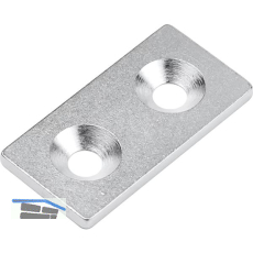 Magnetgegenst�ck 40 x 20 mm mit Bohrung