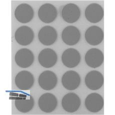 Abdeckkappe selbstklebend, �13mm, 20 St�ck, Kunststoff grau