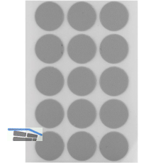 Abdeckkappe selbstklebend, �20mm, 15 St�ck, Kunststoff grau