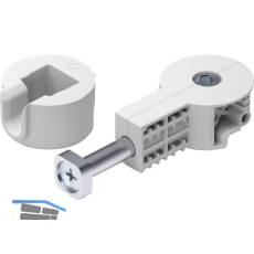 Arbeitsplattenverbinder Quick Tech Set 64 mm, Stahl/Kunststoff wei�grau