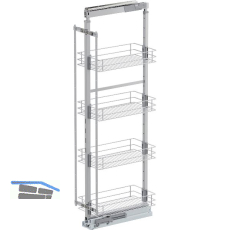 VS TAL Larder 4 Hochschrankauszug Set Classic KB 300 mm Silber