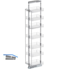VS TAL Larder 7 Hochschrankauszug Set Classic KB 400 mm Silber