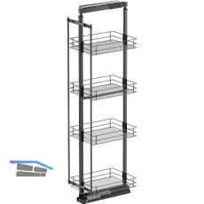 VS TAL Larder 5 Hochschrankauszug Set Classic KB 400 mm 4 Ablagen Lava