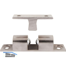 Doppelkugelschnapper, 9 x 50 mm, Messing vernickelt