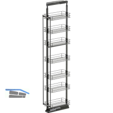 VS TAL Larder 7 Hochschrankauszug Set Classic KB 300 mm Lava