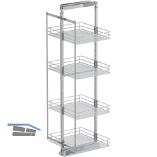 VS TAL Larder 5 Hochschrankauszug Set Saphir KB 600 mm Silber