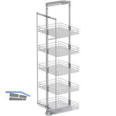 VS TAL Larder 6 Hochschrankauszug Set Saphir KB 600 mm Silber