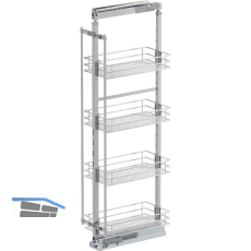 VS TAL Larder 3 Hochschrankauszug Set Saphir KB 300 mm Silber/Chrom