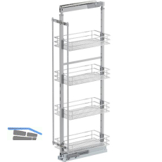 VS TAL Larder 4 Hochschrankauszug Set Saphir KB 300 mm Silber/Chrom