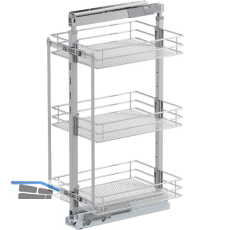 VS TAL Larder 2 Hochschrankauszug Set Saphir KB 400 mm Silber/Chrom