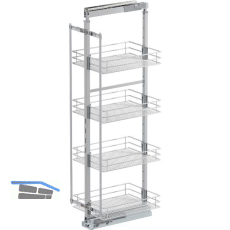 VS TAL Larder 3 Hochschrankauszug Set Saphir KB 400 mm Silber/Chrom