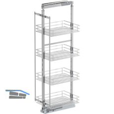 VS TAL Larder 4 Hochschrankauszug Set Saphir KB 400 mm Silber/Chrom