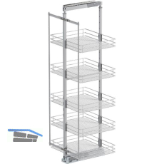 VS TAL Larder 6 Hochschrankauszug Set Saphir KB 600 mm Silber/Chrom