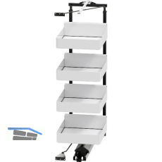 VS TAL Gate Hochschrankauszug Set Planero 1200 - 1450 mm KB 450 mm Wei�/Lava