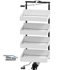 VS TAL Gate Hochschrankauszug Set Planero 1200 - 1450 mm KB 600 mm Wei�/Lava
