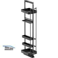 VS TAL Larder 6 Flex Hochschranksauszug Planero Iron KB 400 mm Lava