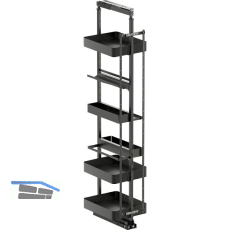 VS TAL Larder 6 Flex Hochschranksauszug Planero Wash KB 400 mm Lava