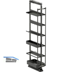 VS TAL Larder 5 Flex Hochschranksauszug Planero Broom KB 300 mm Lava