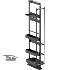 VS TAL Larder 5 Flex Hochschranksauszug Planero Iron KB 300 mm Lava
