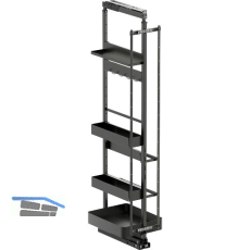 VS TAL Larder 5 Flex Hochschranksauszug Planero Iron KB 400 mm Lava