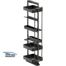 VS TAL Larder 5 Flex Hochschranksauszug Planero Wash KB 400 mm Lava