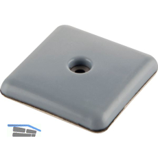 Teflongleiter mit Schraube quadratisch, 54x54 mm, H�he 8 mm, graublau