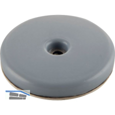 Teflongleiter mit Schraube rund, � 60 mm, H�he 8 mm, graublau