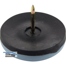 Teflongleiter mit Nagel rund, � 32 mm, H�he 8 mm, graublau