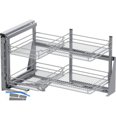 VS COR Fold Eckauszug Set Classic KB 900 mm links Silber