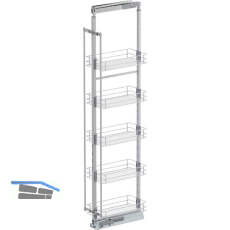 VS TAL Larder 6 Hochschrankauszug Set Classic KB 300 mm Silber