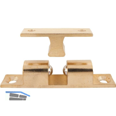 Doppelkugelschnapper, 13 x 70 mm, Messing poliert