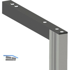 VOLPATO Stili Wandanbindung oben 295 mm Aluminium schwarz eloxiert