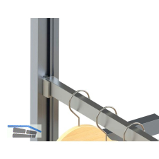 VOLPATO Stili Kleiderstange Set 900 mm, Aluminium schwarz eloxiert